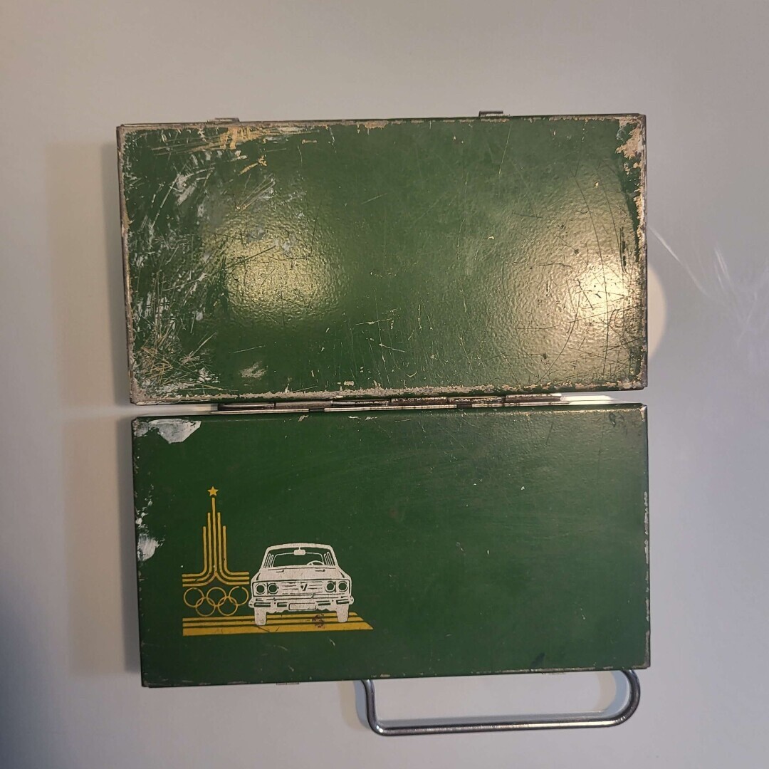 Vintage rare Soviet tool Box for car manufacturer of Moskvich