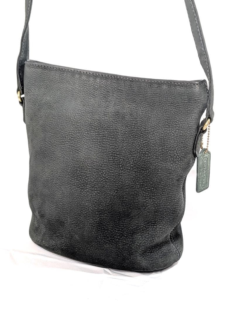Coach Shoulder Bag Old Coach AA0126-G-S-19-24-998 Suede Green Used 21.5x25cm