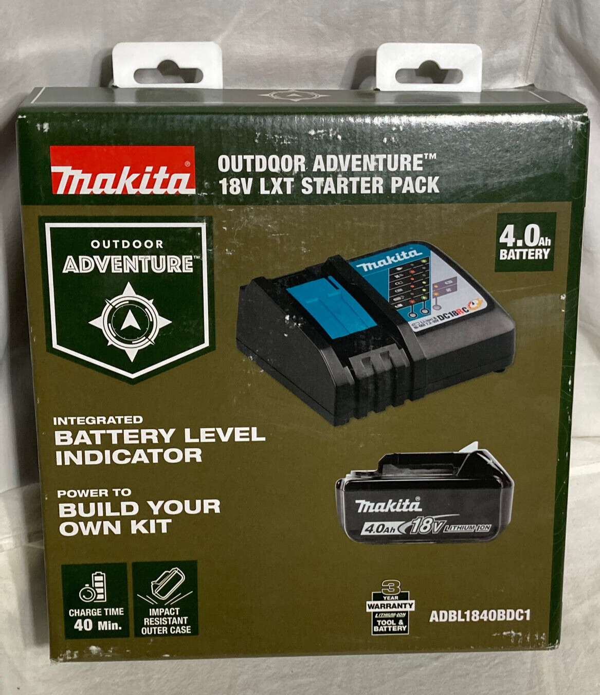 Makita Outdoor Adventure 18V LXT Starter Pack. 4.0Ah ADBL1840BDC1