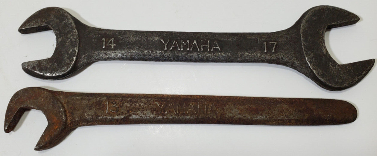 Vintage Yamaha Single Open-end 13mm Wrench/Tire & Double Open-end 14x17mm Wrench