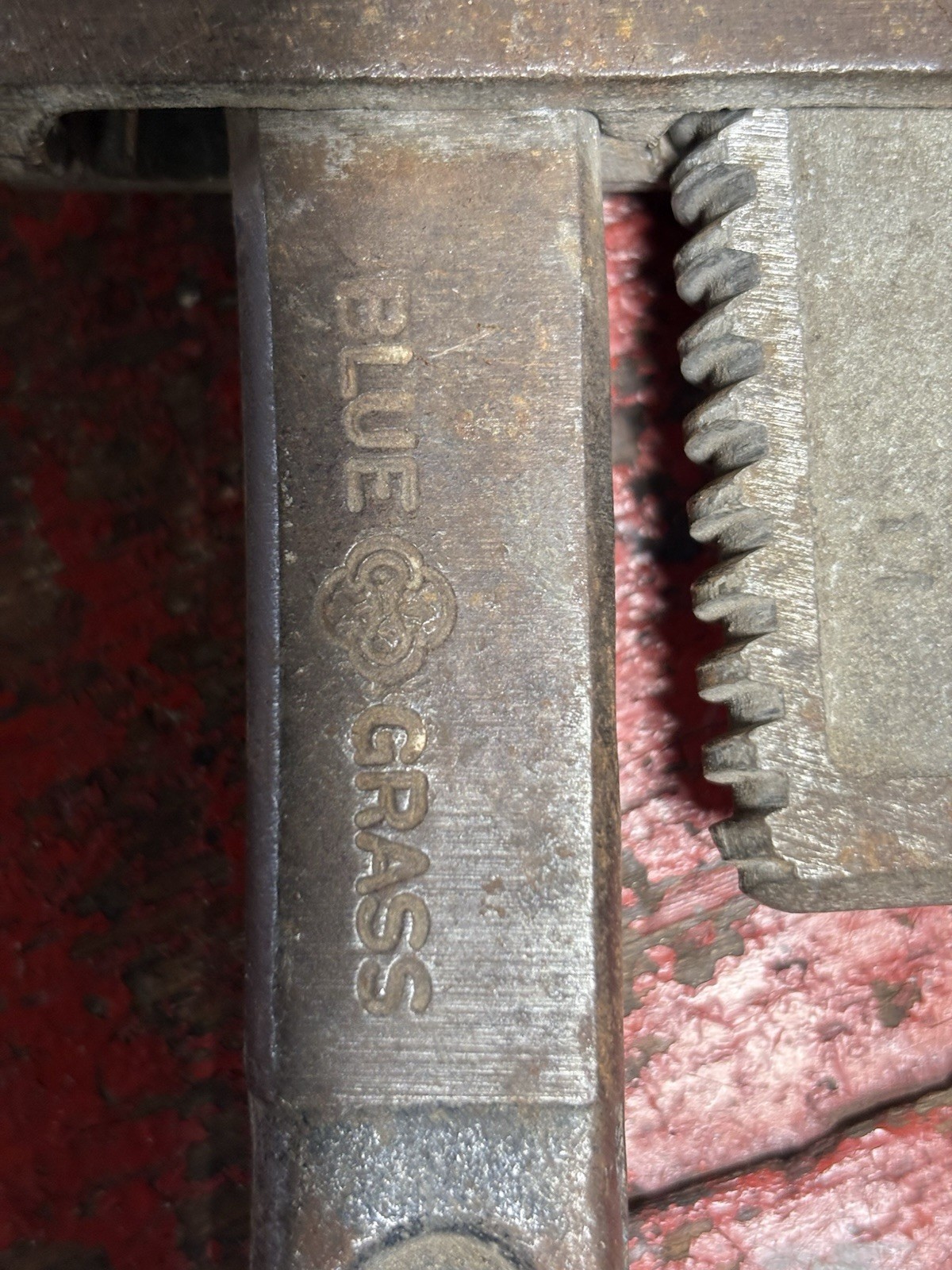 Vtg Blue Grass 14″ USA Pipe Wrench Old No. 14 1/4″ – 1/2″ Bluegrass Guaranteed