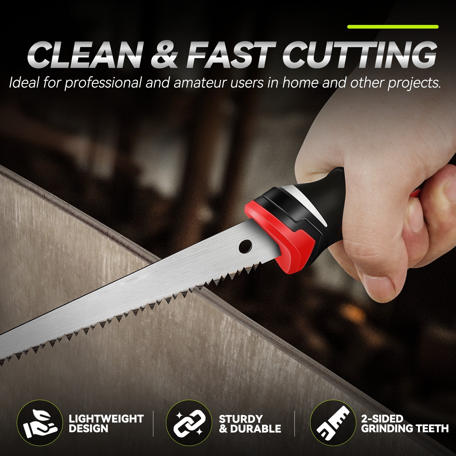 ABS&TPR Handles Carbon Steel Blades Cutting Woodwork 6.7″ Diagonal Angle Jab Saw
