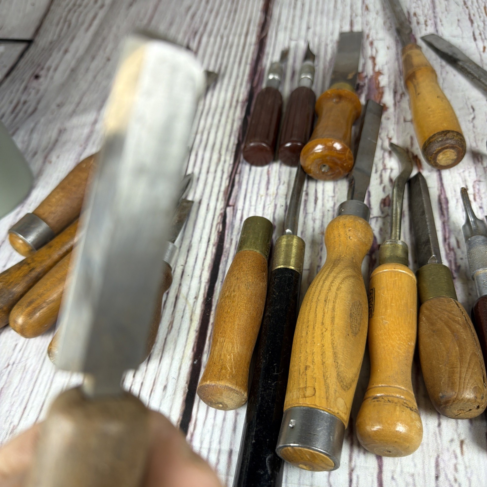 Large Lot Of 21 Vintage Lathe Chisles AMT, X-acto, Fuller, Unbranded Small Size