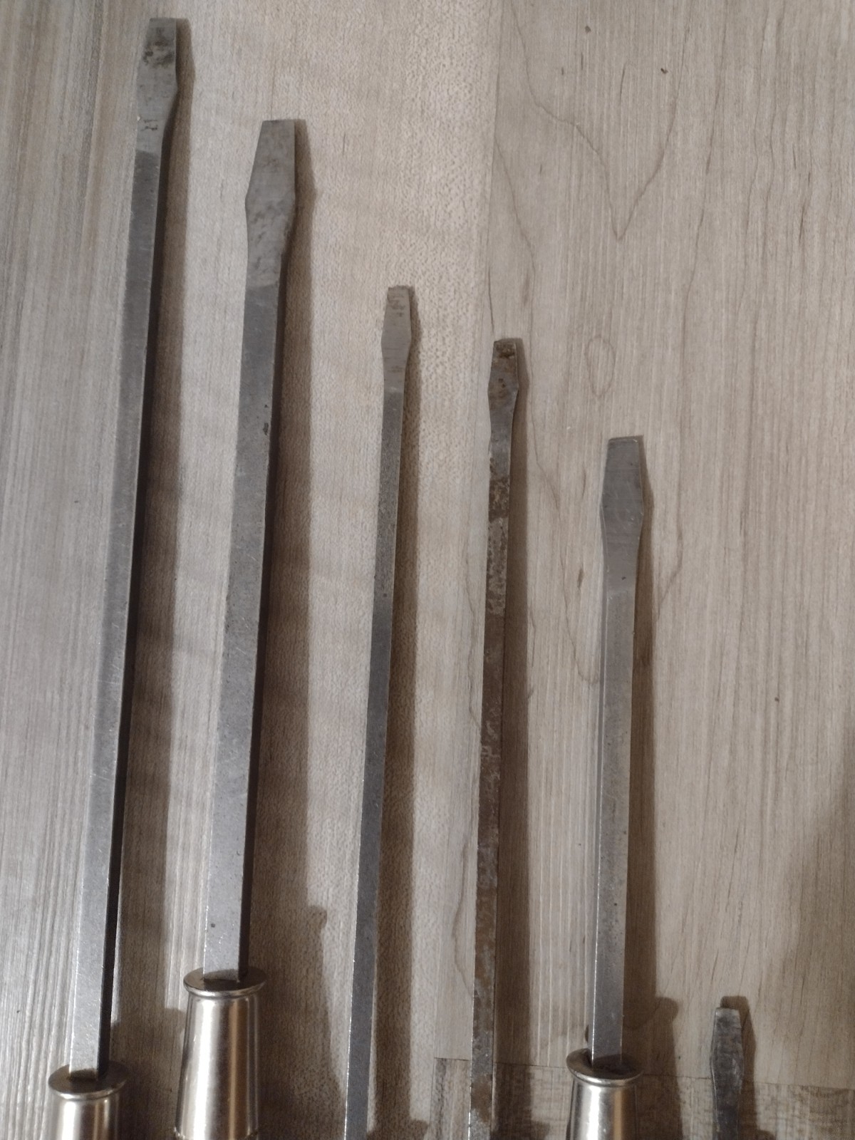 6 VTG***Lot Irwin Wood Handle Screwdrivers Model 800 2″-10″ Flat Heads MADE USA