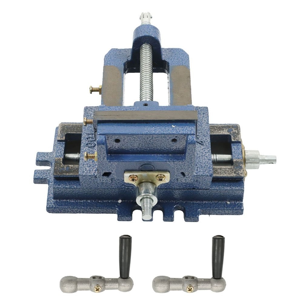 4″ Cross Drill Press Vise Slide Milling 2 Way Clamp Machine Heavy Duty
