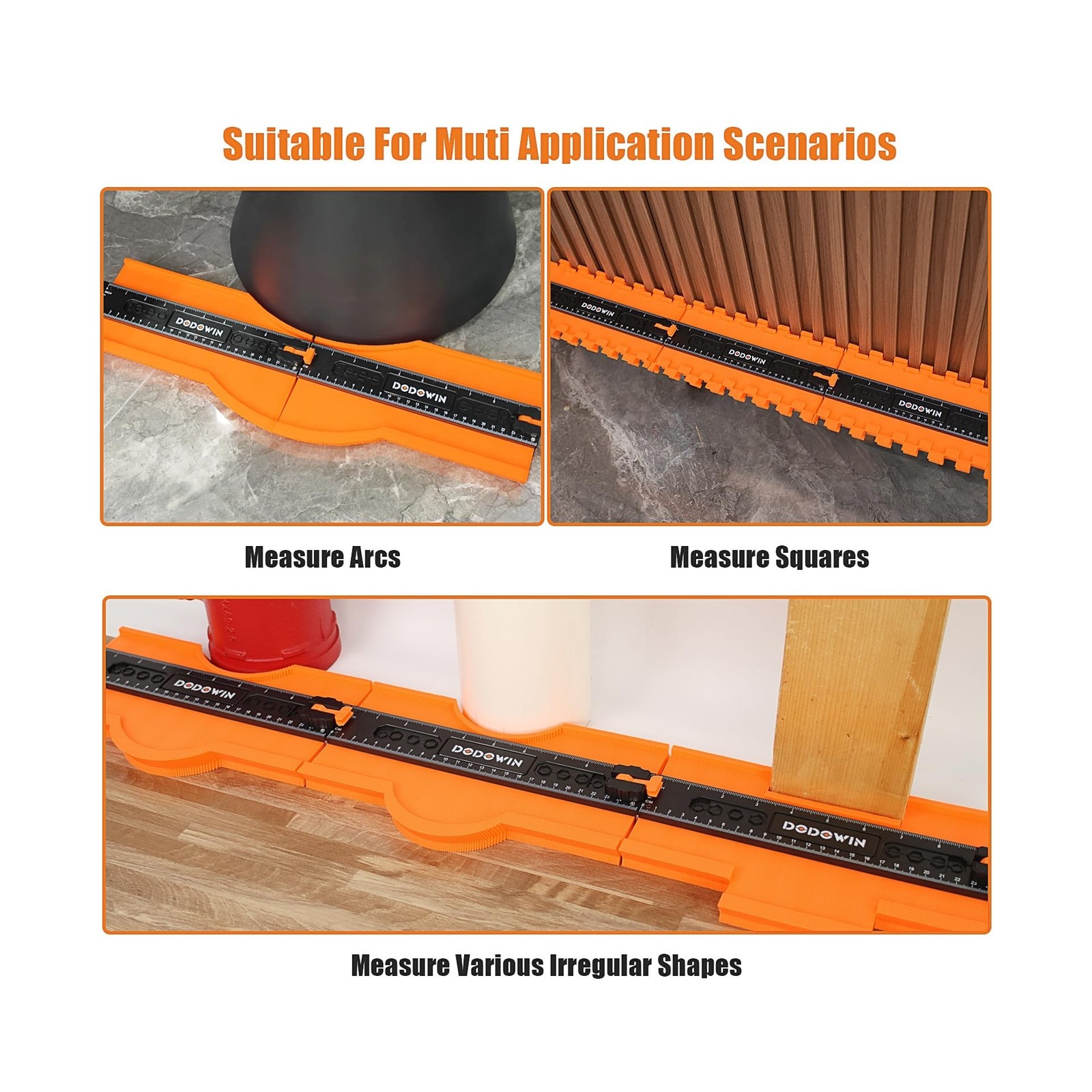 DODOWIN Contour Gauge Unlimited Connection Profile Tool 20 inch, Su… Fast Ship