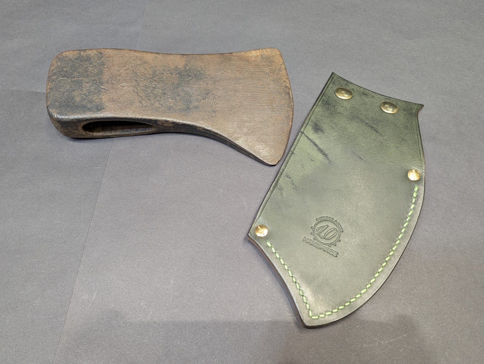 Woodings Verona Michigan Pattern Ax Handmade Leather Axe Mask “Only” Read Descr