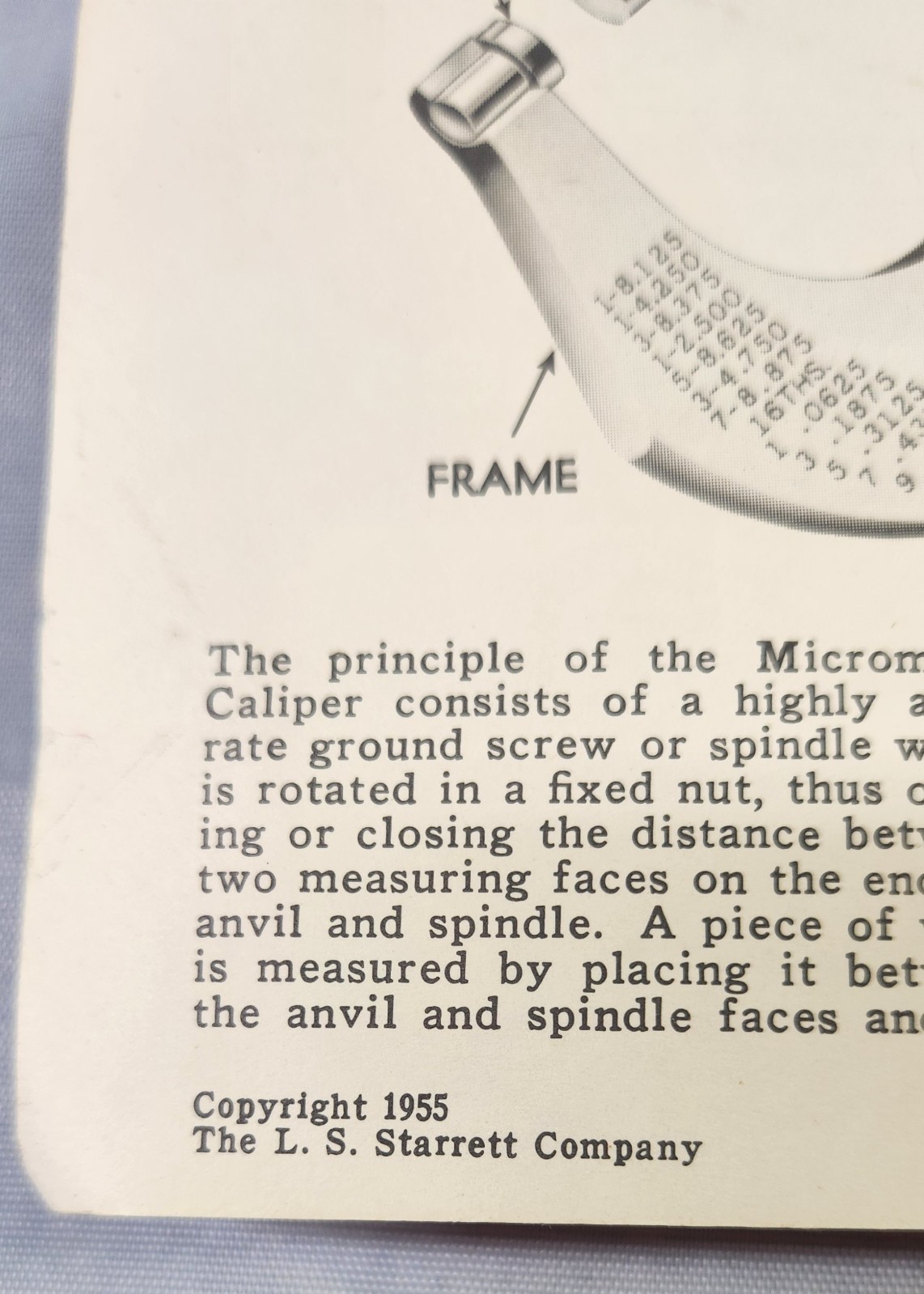 Vtg 1963 STARRETT “HOW T READ USE CARE FOR MICROMETERS & VERNIER GAGES” BOOKLET!