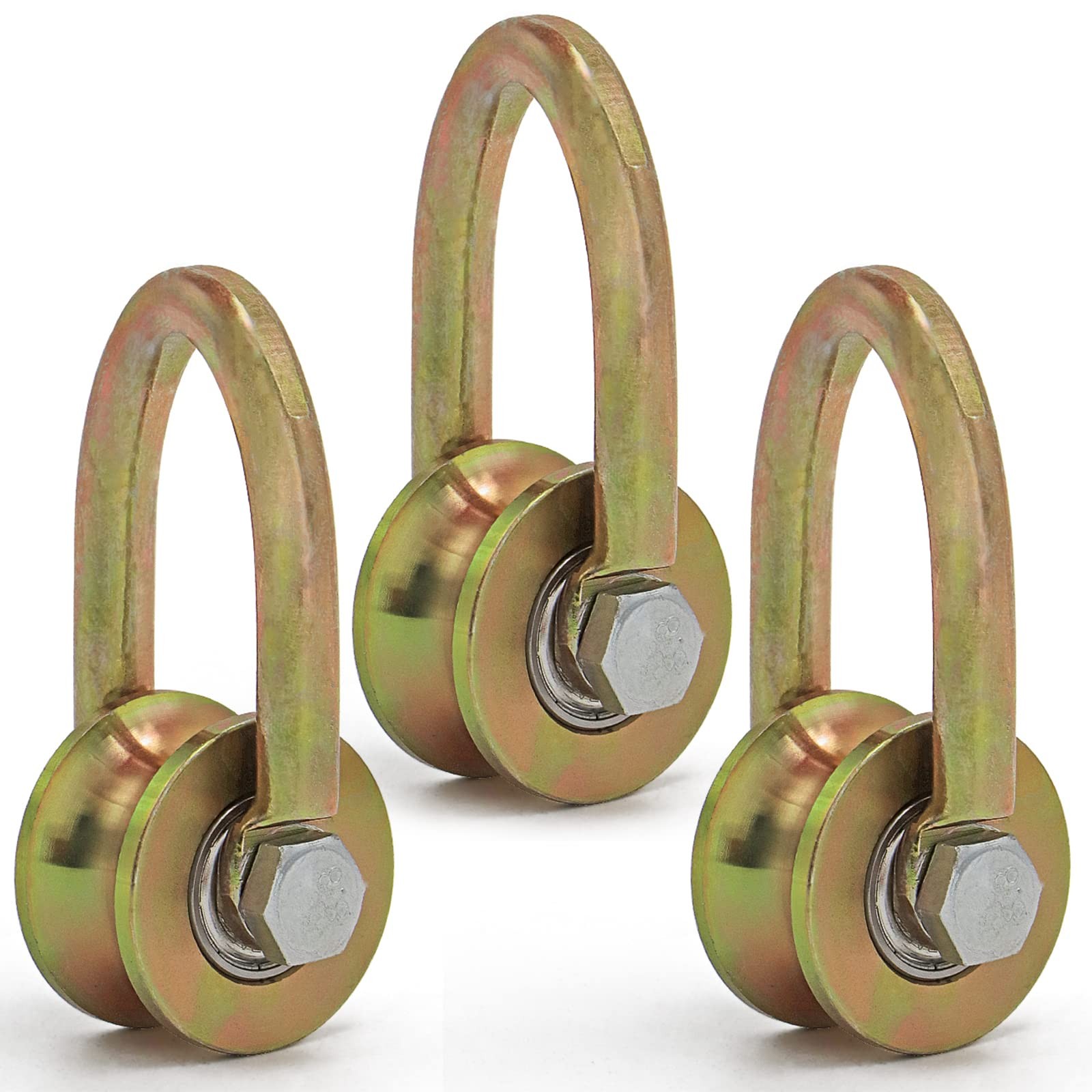 3-Pack Pulley Wheel 1.5″, Duplex Bearing Pulley Roller, U Pulley Wheel, Wire …