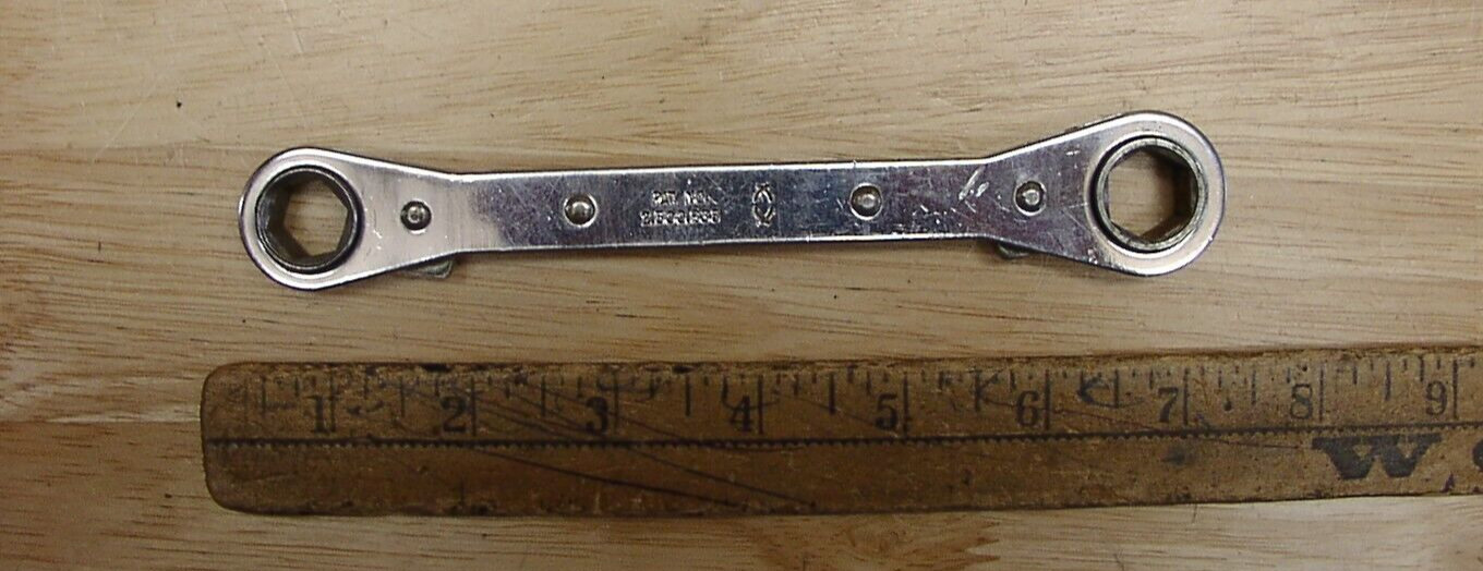 Vntg Sherman Klove RB-1618 Ratcheting Box Wrench,1/2″ X 9/16″ X 6-13/16″,6 Point