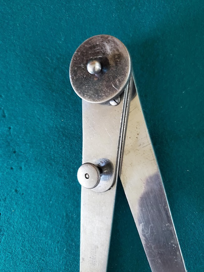 Vintage L.S. Starrett 10″ Lock-Joint Adjustable Inside/Outside Caliper USA 1895