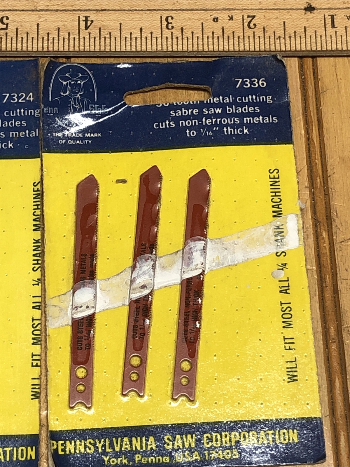 2 Vintage Packages Penn State Saw Co. Sabre Saw Blades No.7324 & 7336 USA