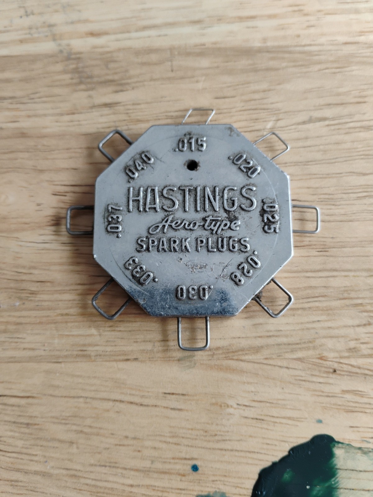 Vintage Hastings Mfg Co Aero-Type Spark Plug Gap Gauge