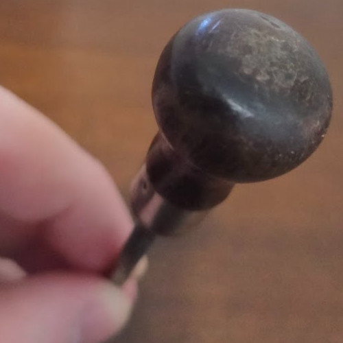 Vintage Mini Screwdriver Wood Handle 3-1/4″ OAL 1/8″ Tip, Unbranded Antique