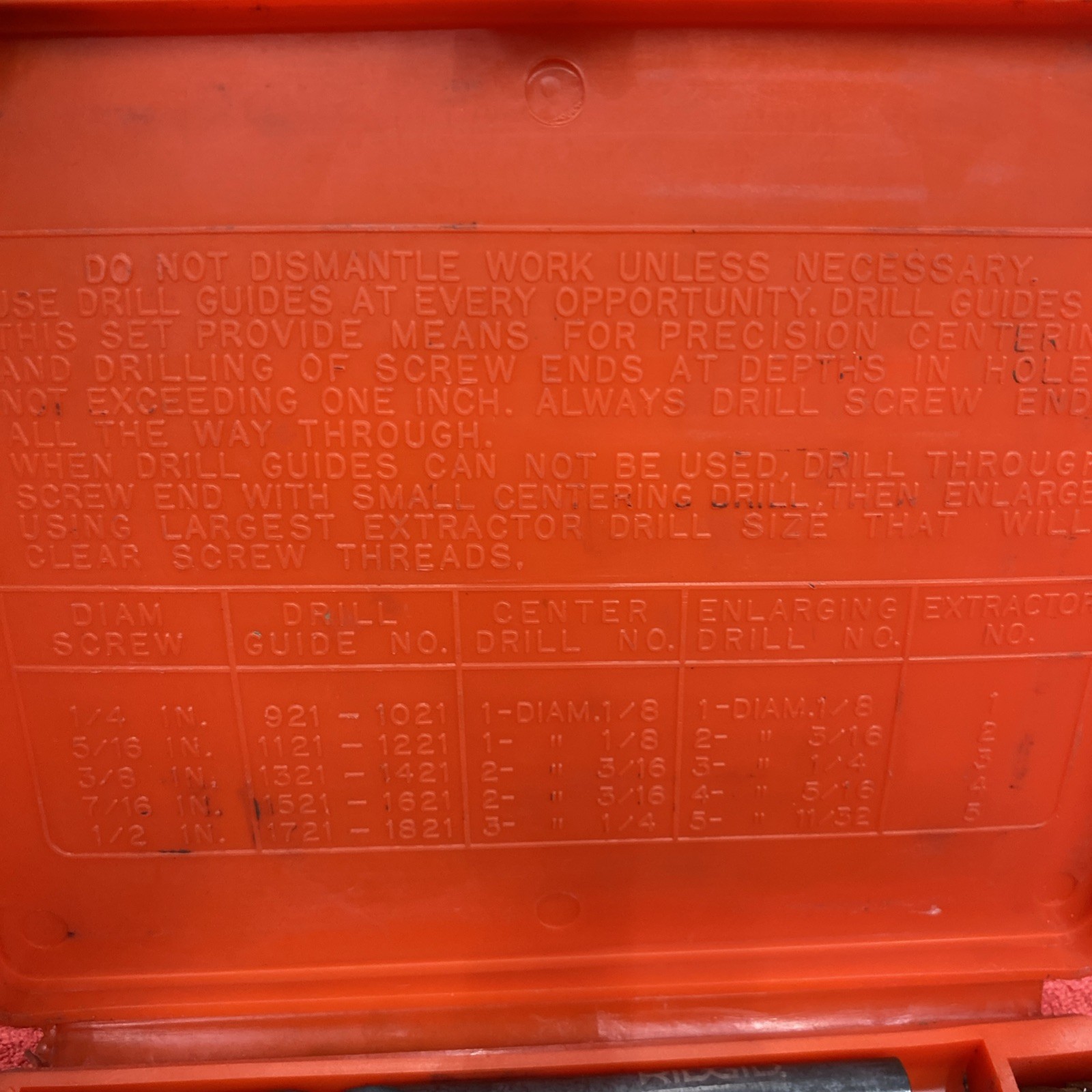 Vintage Snap-On Blue Point Ridgid InComplete Screw Extractor Set No. 1020