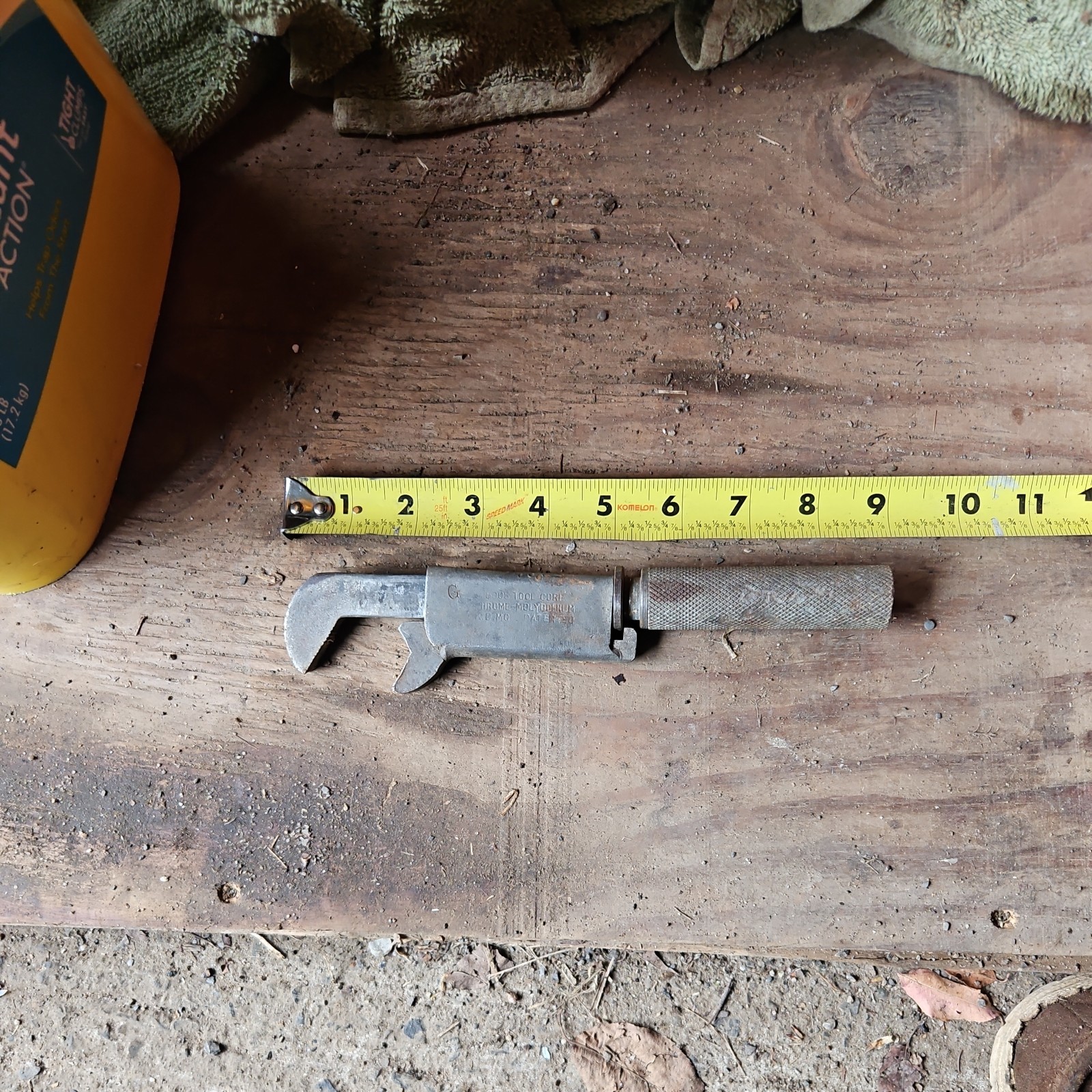Vintage BOOS Tool Corp Adjustable Wrench – K.C. MO – Rare Early USA Tool