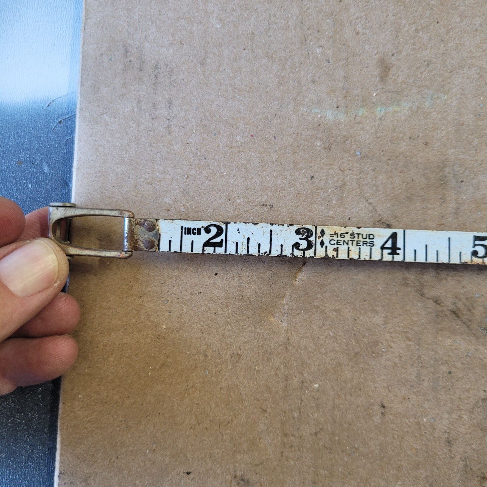 Vintage Evans 100 Foot White Steel Tape Measure No. 510 Manual Retract. USA
