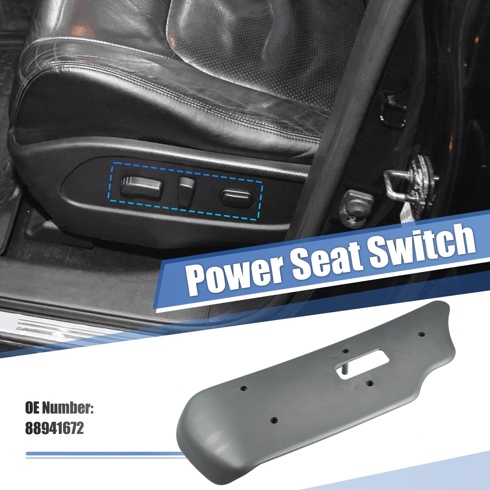X AUTOHAUX Front Left Driver Side Power Seat Switch Bezel for Chevrolet Avala…