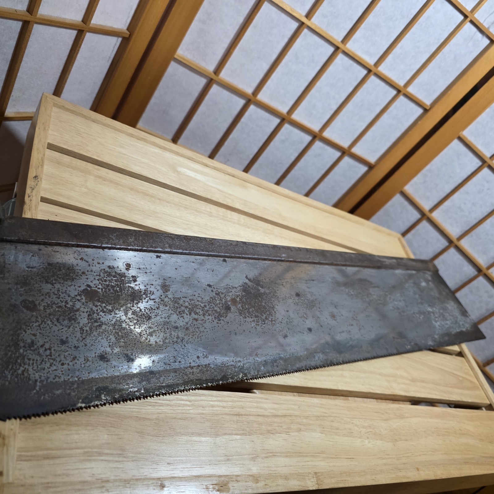 Disston & Sons Vintage Miter Saw 26” Wood Handle