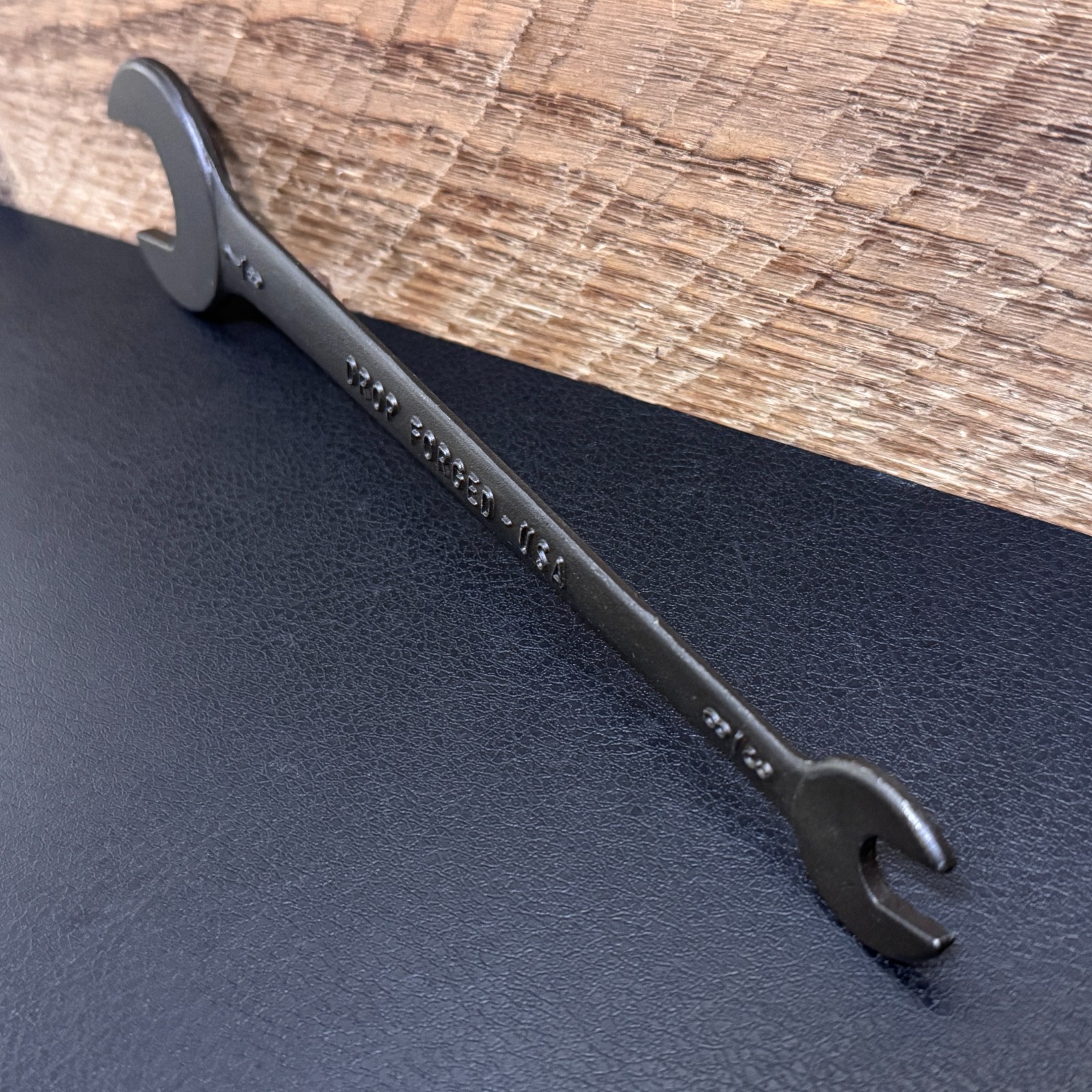 Vintage Automotive Tappet Open-End Wrench 7/8″ X 3/8″ Black Drop Forged USA