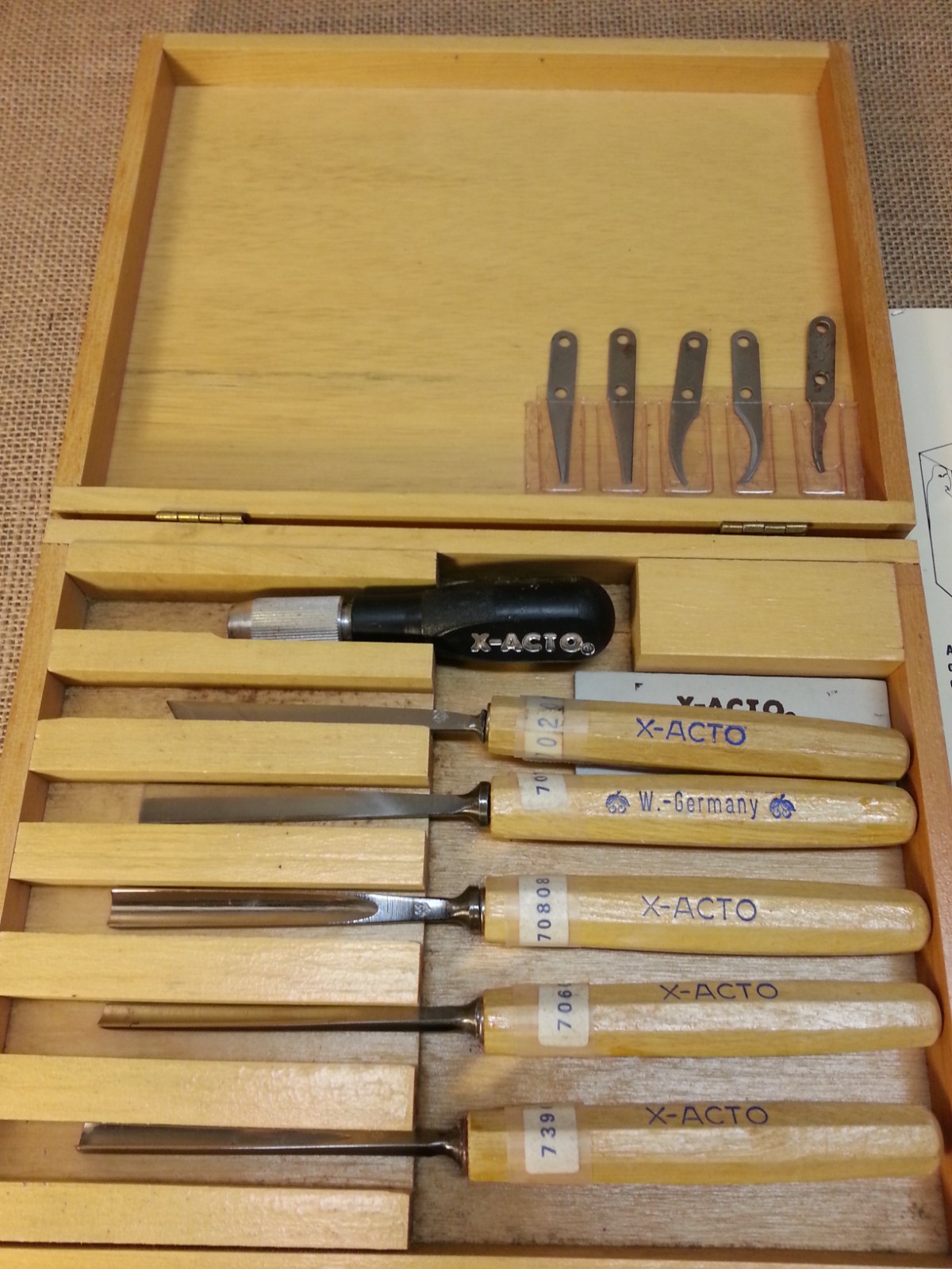 Very Scarce Professional Two Cherry Brand X-ACTO Carving Set West German Made