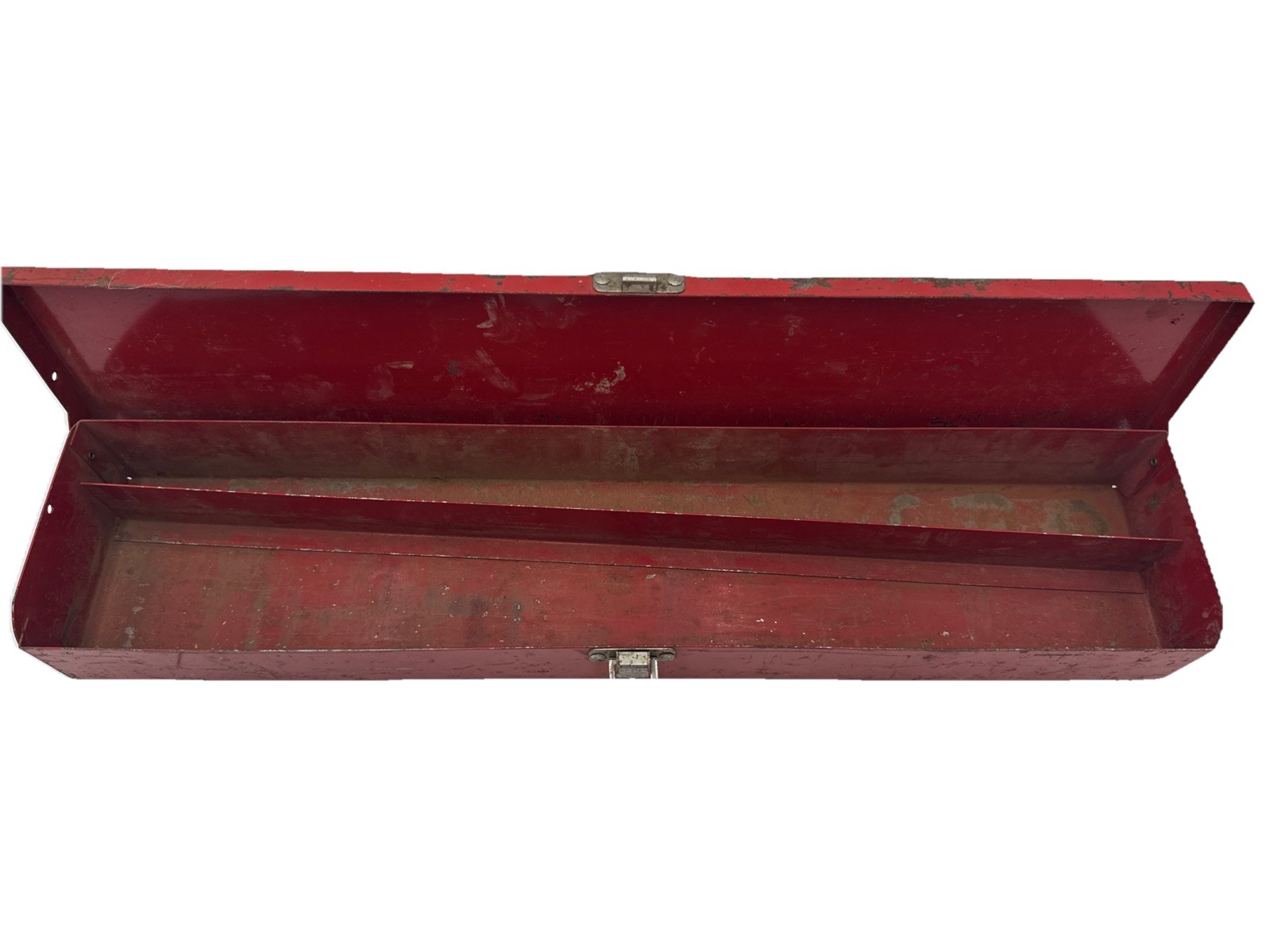Vintage Wright Red Metal Socket Wrench Toolbox
