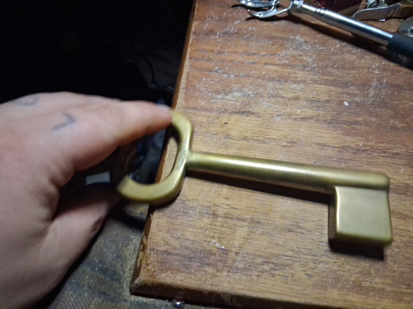 Large 5 1/2 Inch Brass Key