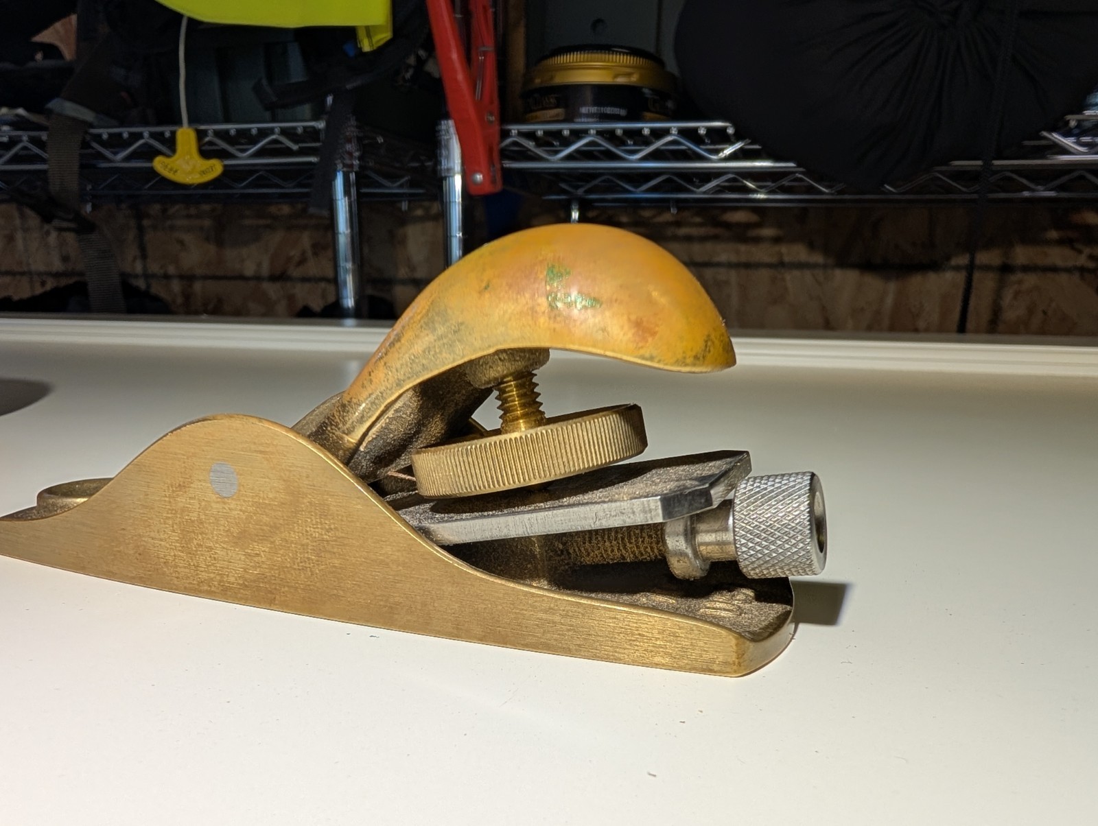 Lie-Nielsen 102 Low Angle Block Plane -USA Made With Made In France Leather Case