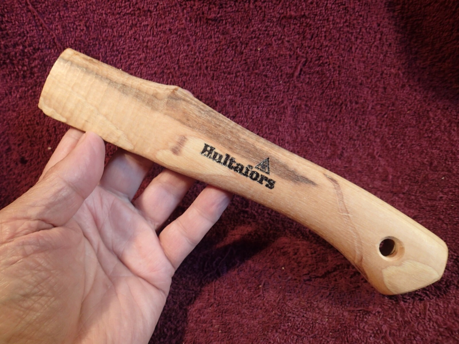 # 2 ) NEW SHORT CRAFT AXE HANDLE HULTAFORS SWEDEN SWEDISH SCANDINAVIA