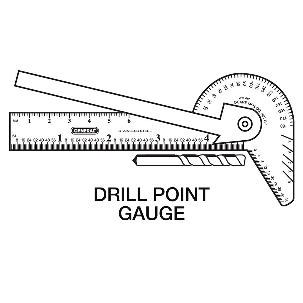 General Tools Pocket-Sized 6-In-1 Multi Use Ruler and Gauge No Size, Color