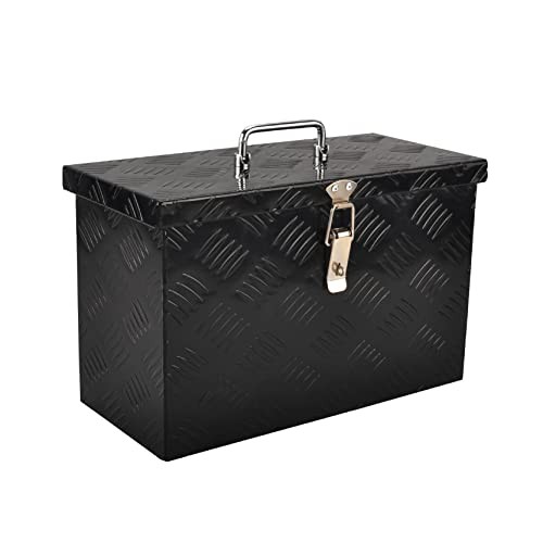 16 Inch Aluminum Truck Bed Tool Box Truck Car 16″X7.5″X10″/Aluminum Black