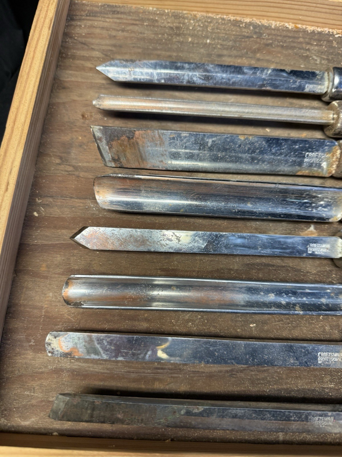 14 + 1 Craftsman Pro Wood Turning Lathe Chisel Set 6 High Speed Steel