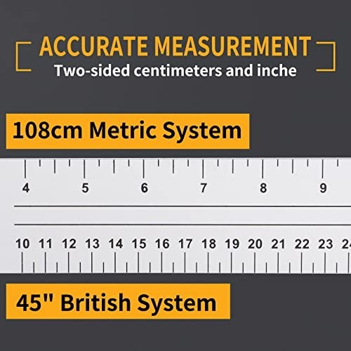 48″ Combination Square – Folding Aluminum Triangle Ruler for Carpentry & Framing
