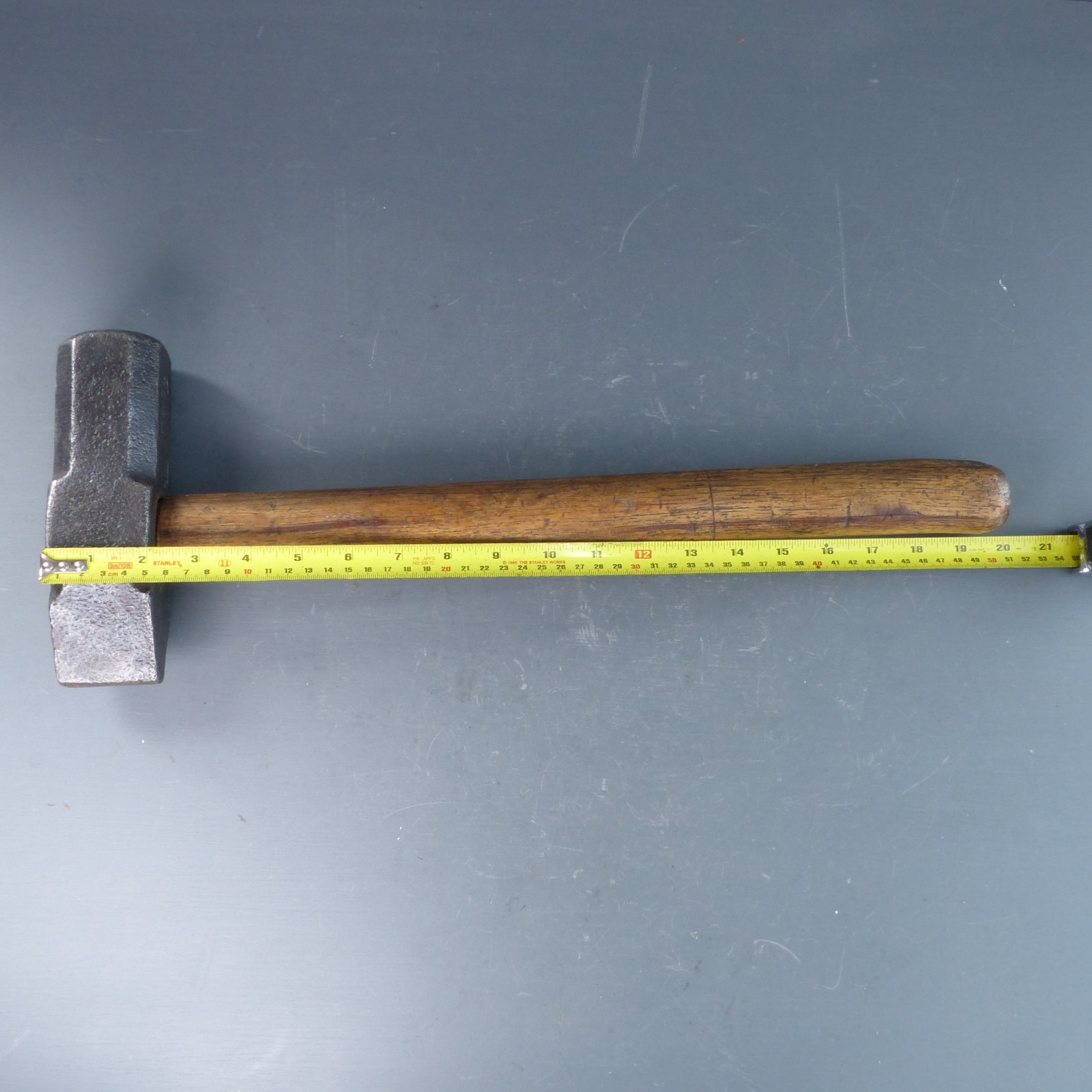 Vintage 1943 WWII British Military 7lb Sledge Hammer Broad Arrow TS&S Blacksmith
