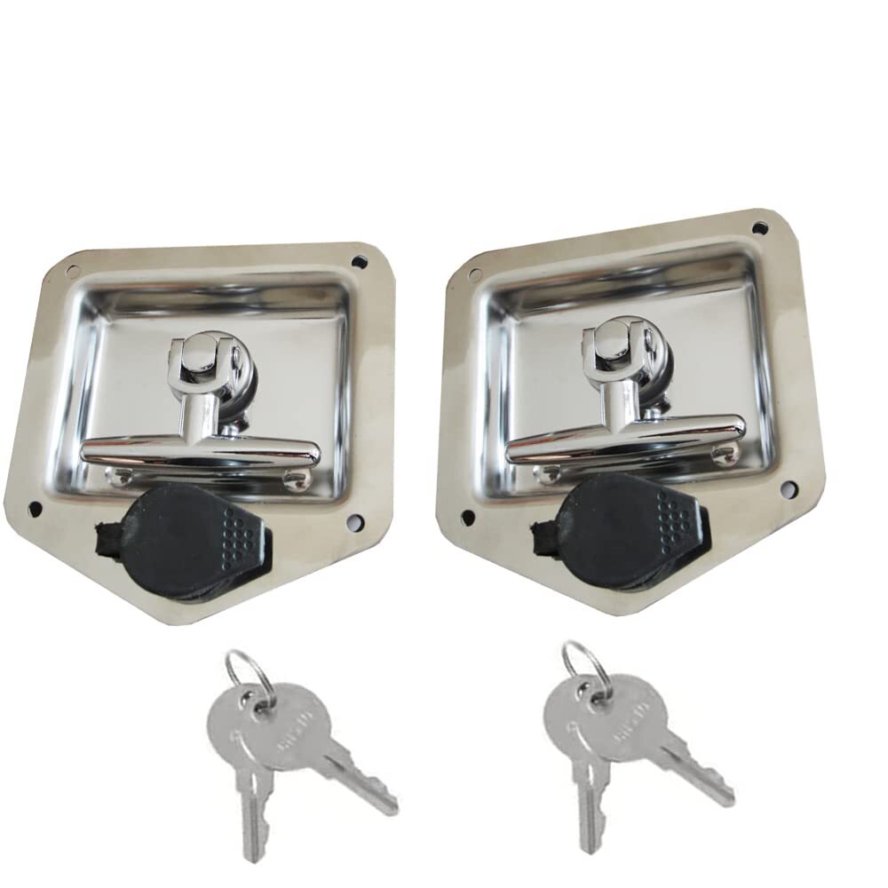 WJSKDQ 2Pcs T handle latch Rv Truck Door Tool Box Lock Replacement with Keys …