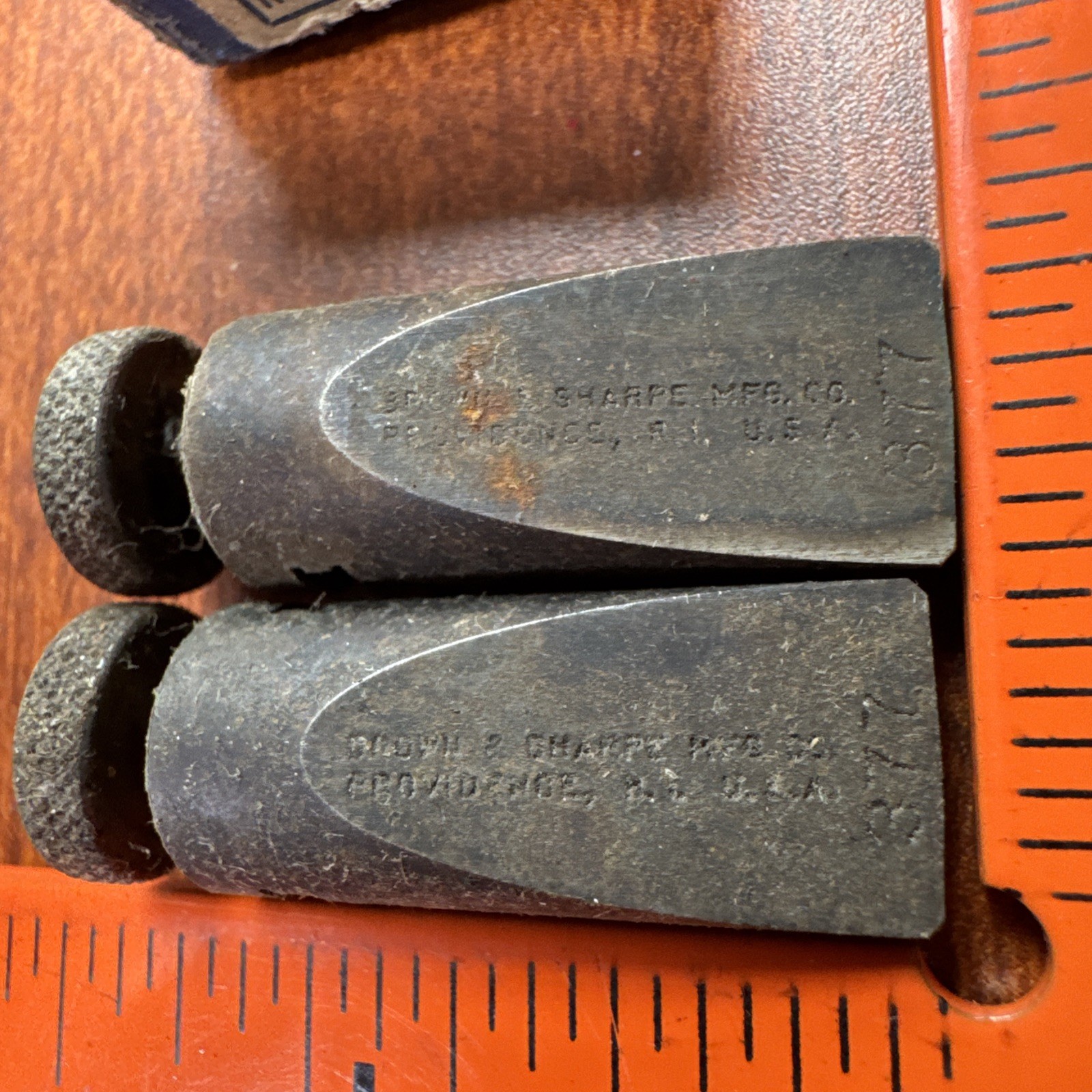VINTAGE Brown & Sharpe No 377 Key Seat Clamps Pair Machinist Tool BOX