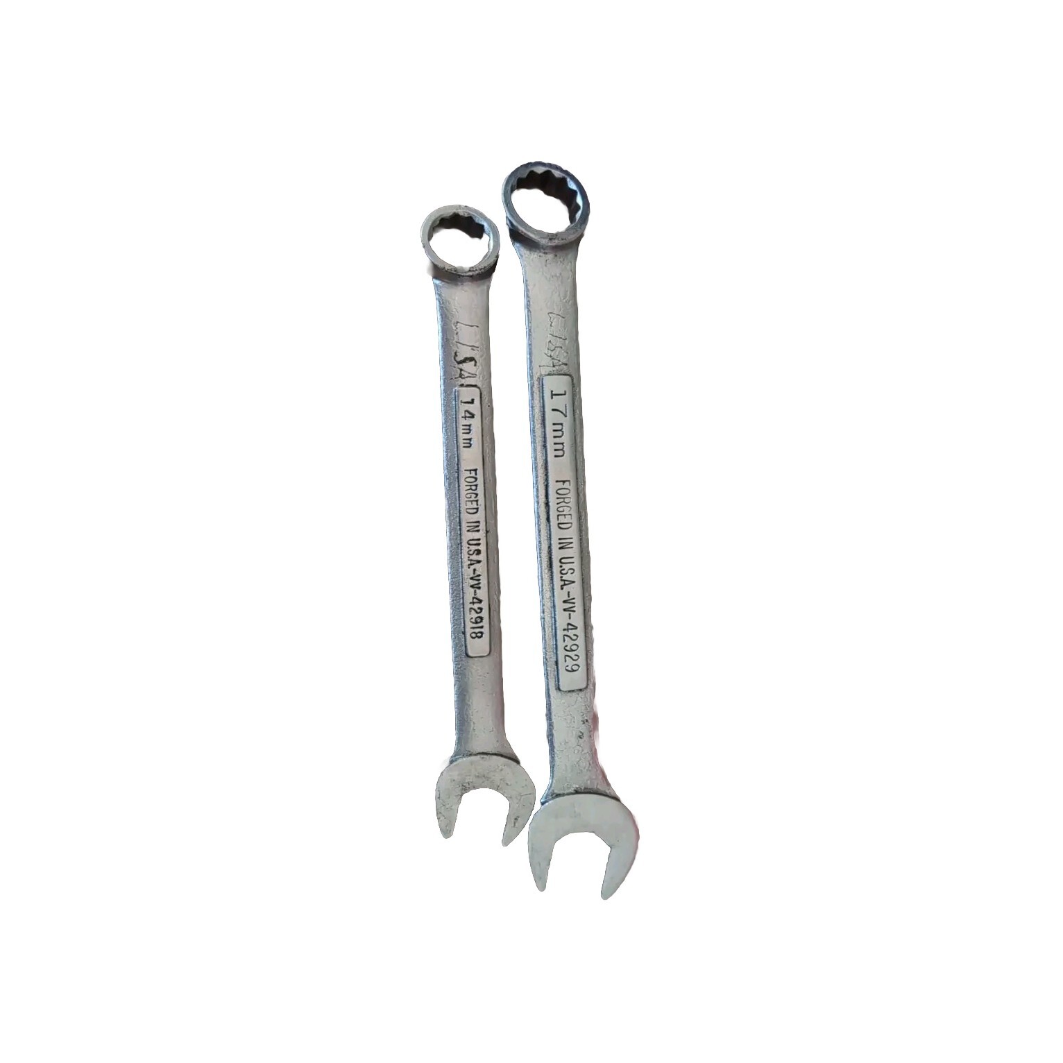 Vintage CRAFTSMAN 14 & 17 mm Metric Combination Wrench -VA-42918 USA