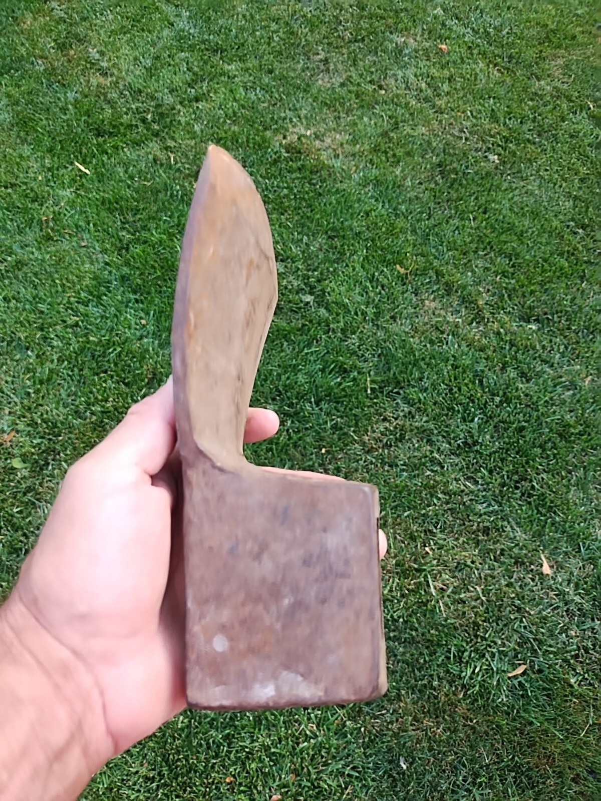 Antique Primitive Hewing Hubbard Railroad Adze Axe Head H Shield Brand 4.5 lbs