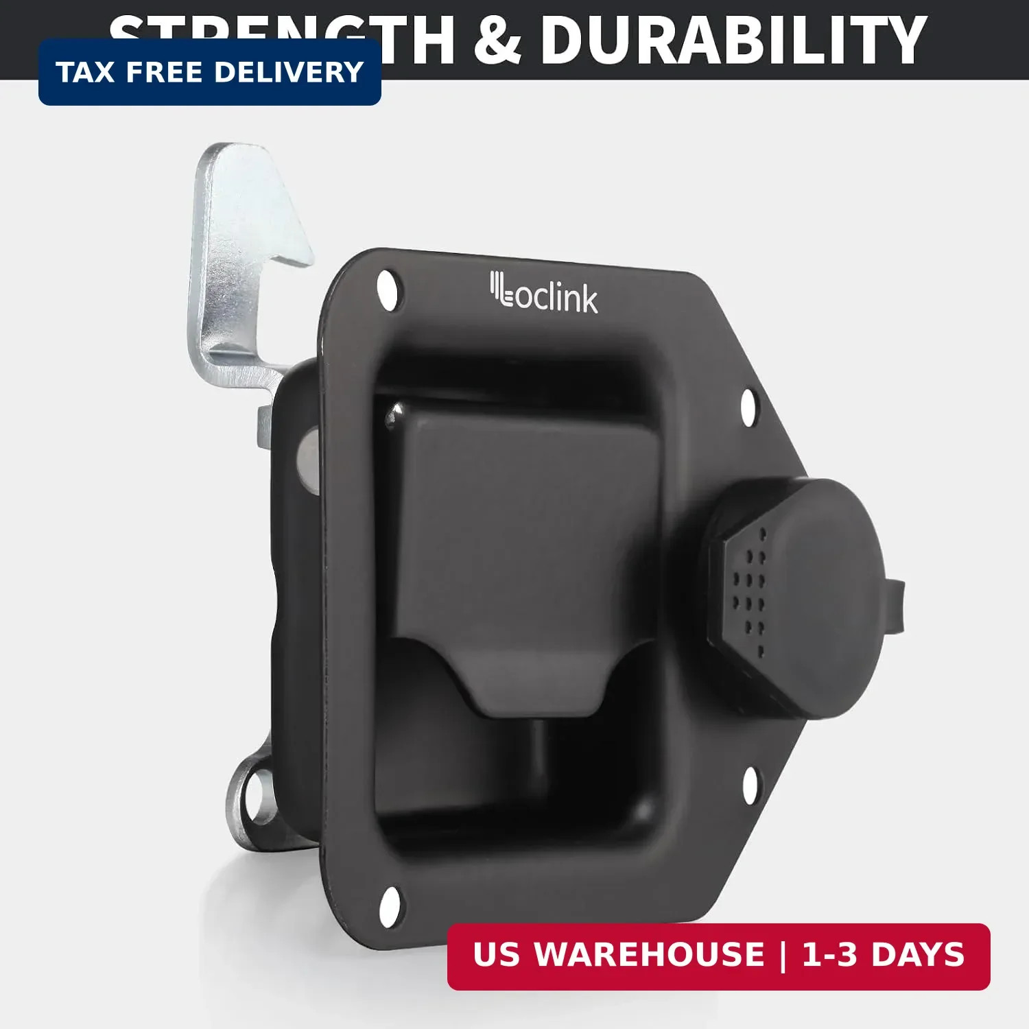 Black Truck Box Latch Replacement kit, Paddle Latch Tool Box Locks with Keys,Tru