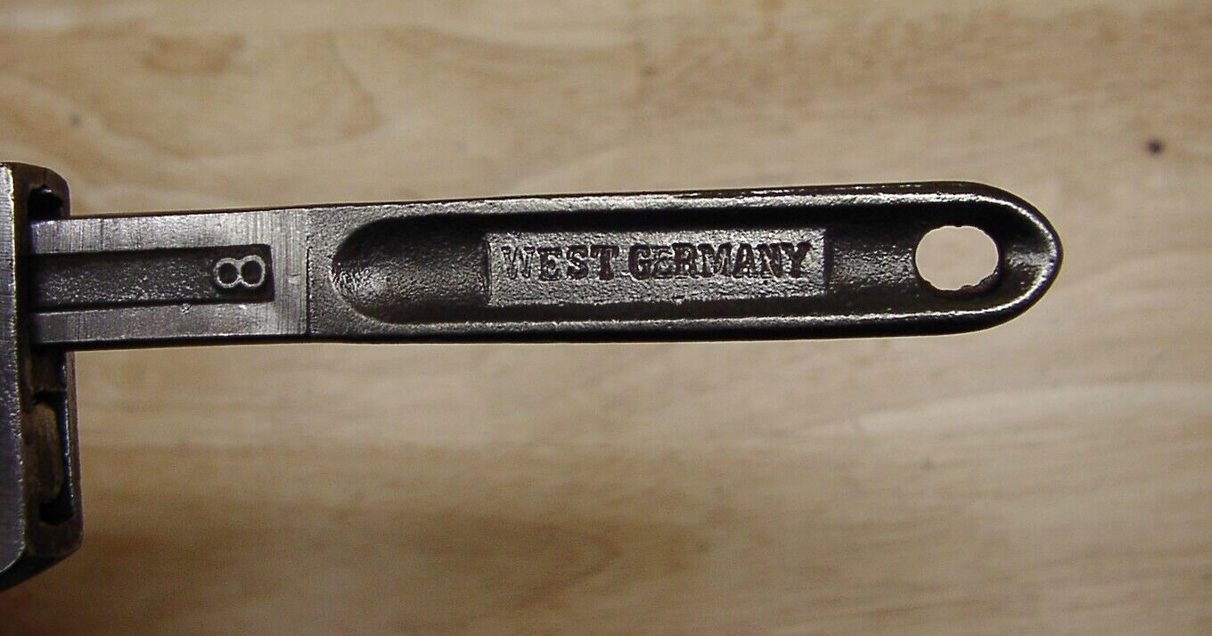 Vntg Steelcraft-Forged 8″ Pipe Wrench,7/16″ Jaws,1″Capacity,West Germany,Good