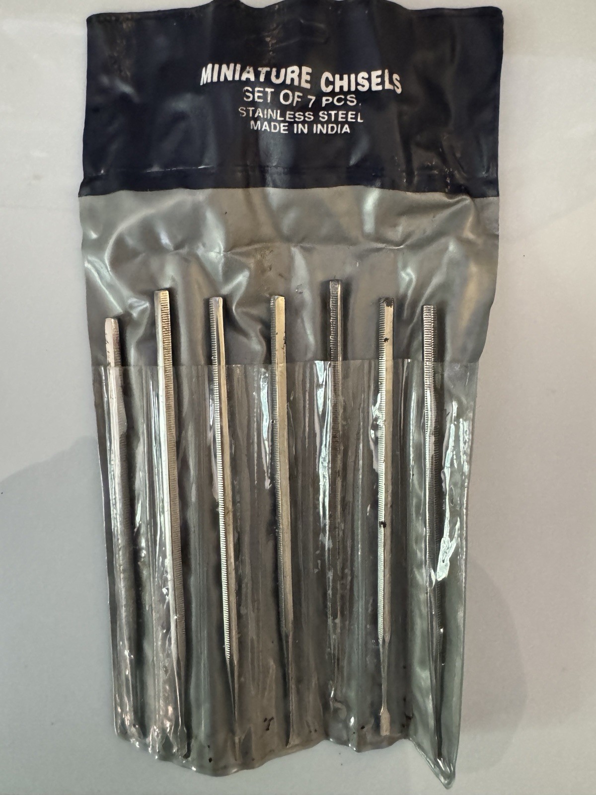 7-Piece Set of Miniature Stainless Steel Chisels