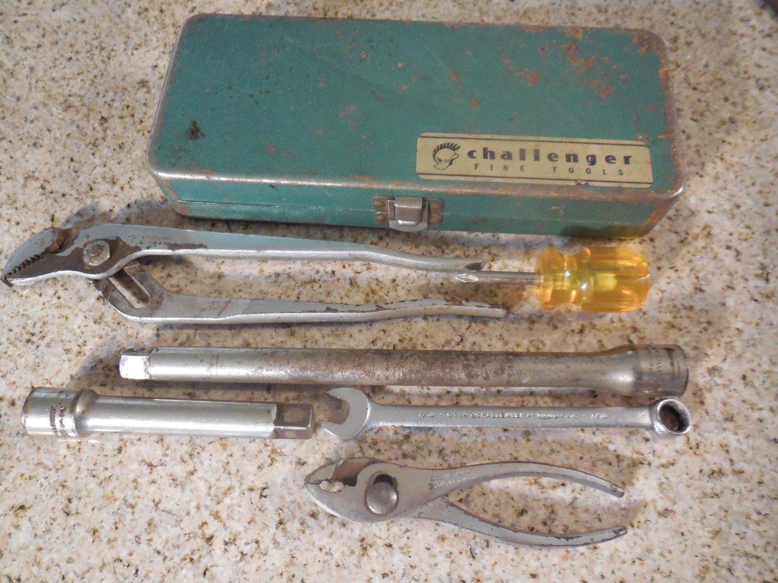 Vintage Tool Lot~CHALLENGER by Proto~Socket Box & Mixed Tools