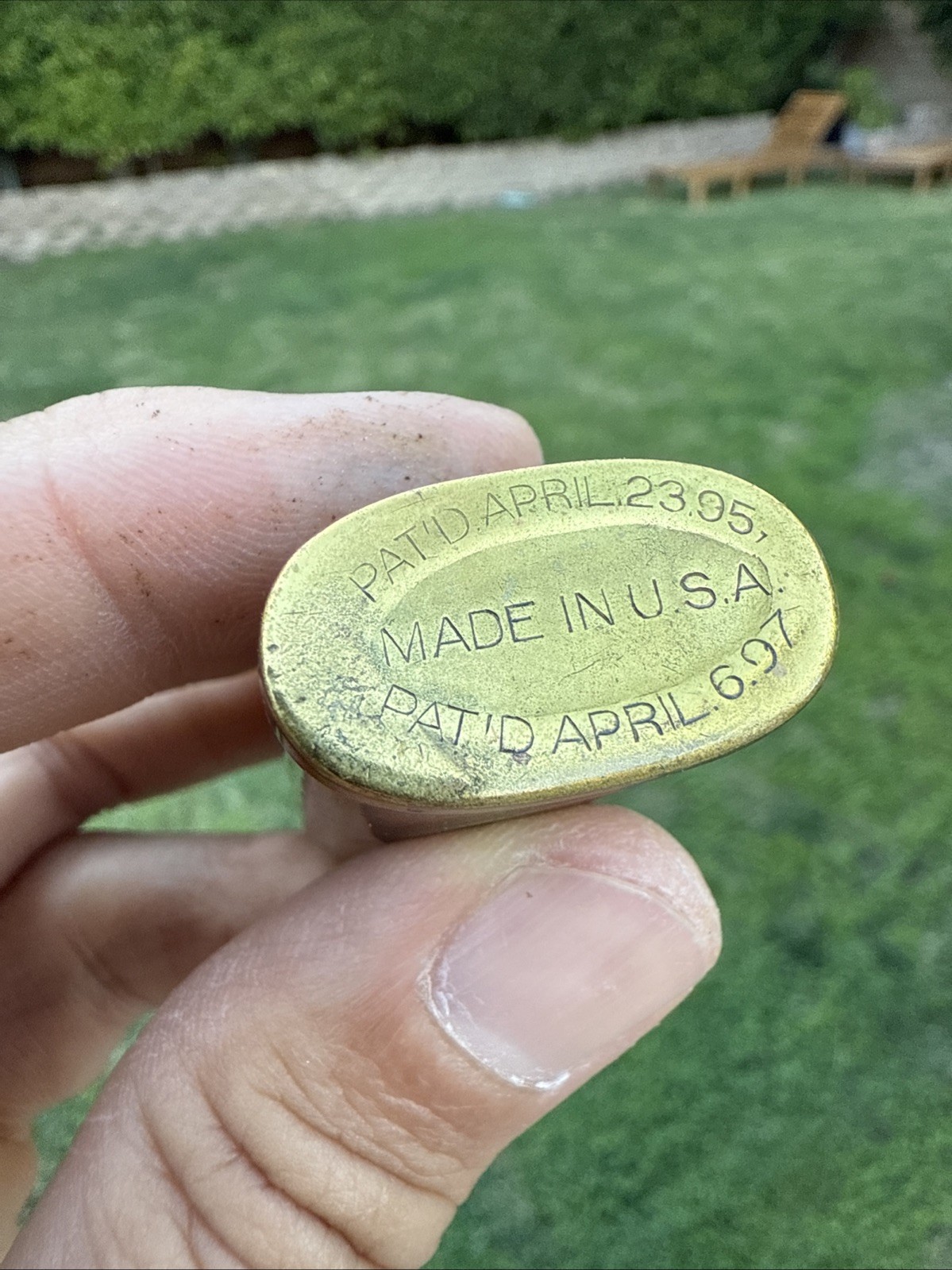Restored Vintage Antique Tool Brass Machinist Oiler Oil Can Patented USA. Z9