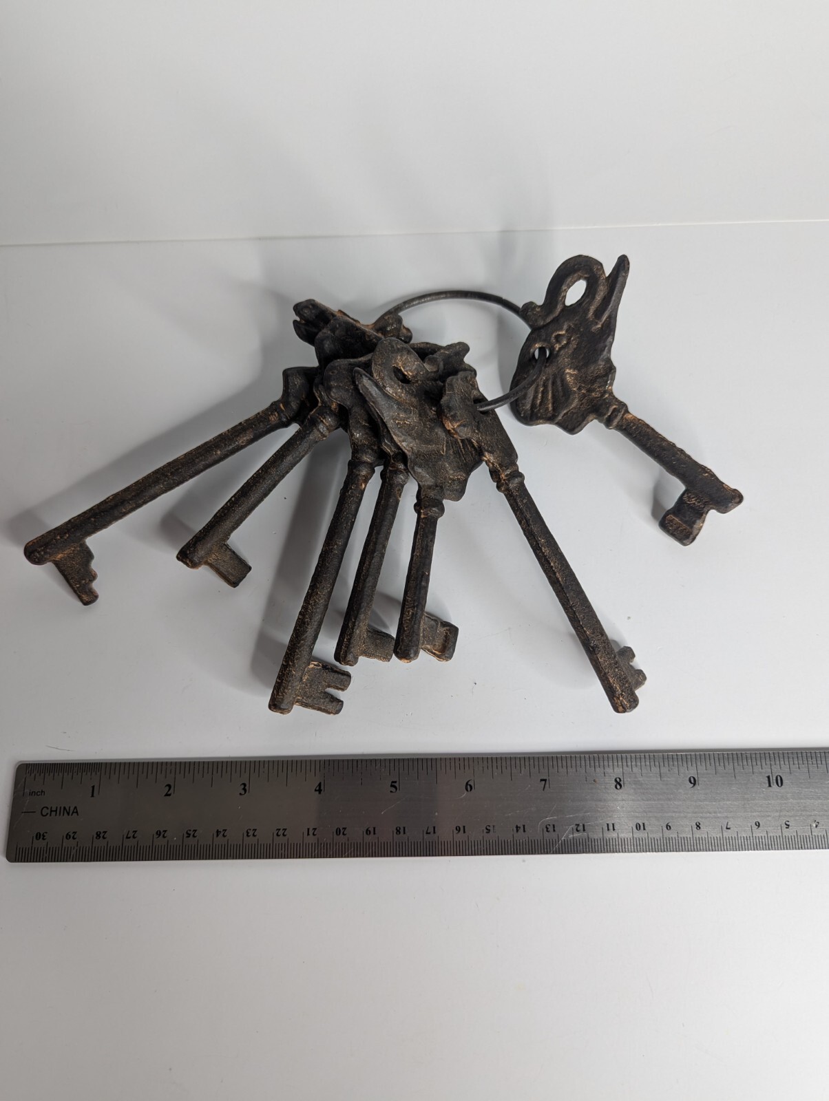 Skeleton Key Animals Cast Iron Black Large Key Set Rabbit Elephant Horse