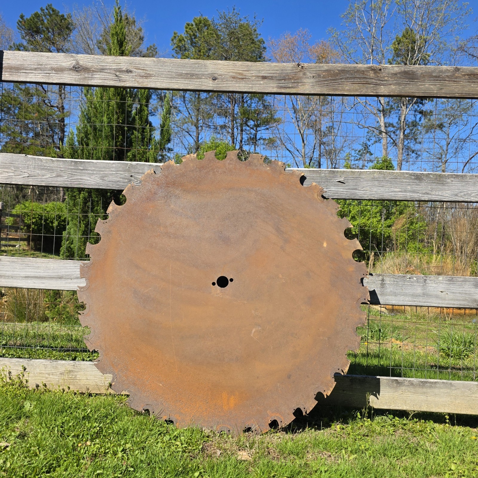 antique 48″ sawmill Saw Blade