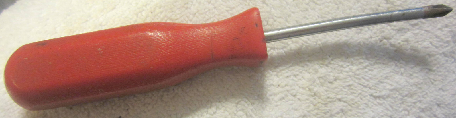 1 ad MAC TOOLS P3031AR PHILLIPS TIP SCREWDRIVER, HARD RED HANDLE USA S3 VTG