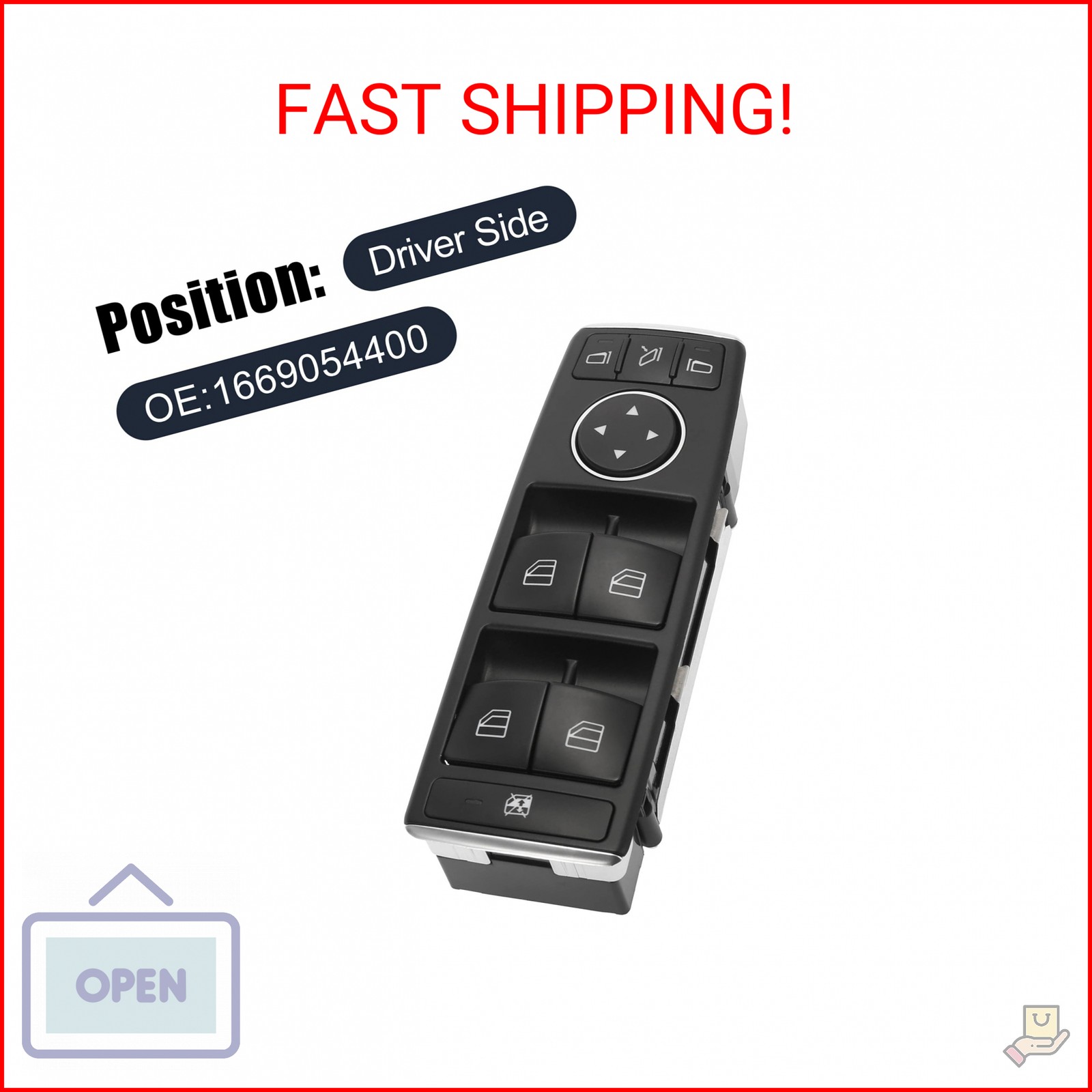 X AUTOHAUX Front Master Driver Side Power Window Switch 1669054400 Replacement f