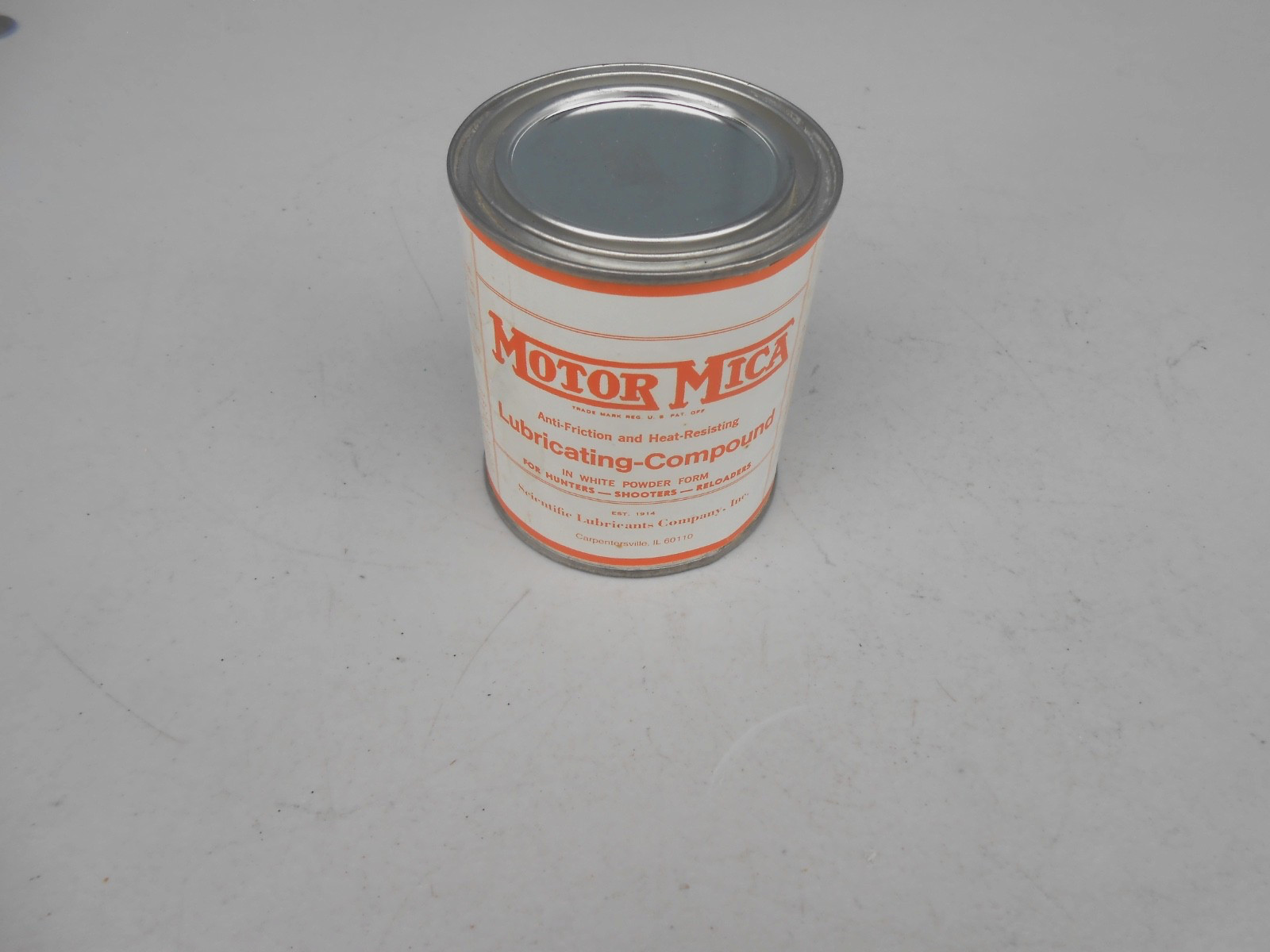 Vintage Motor Mica Powder Lubricanting Compound for Hunters Shooters Reloaders