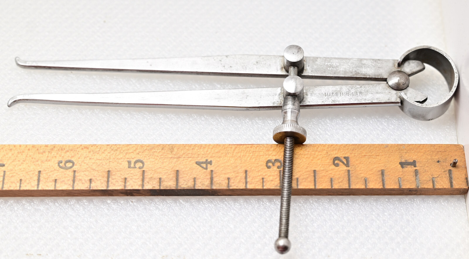 ✨Vintage 6″ Sampson Tool Co. Straight Leg Inside Caliper (INV Q872)