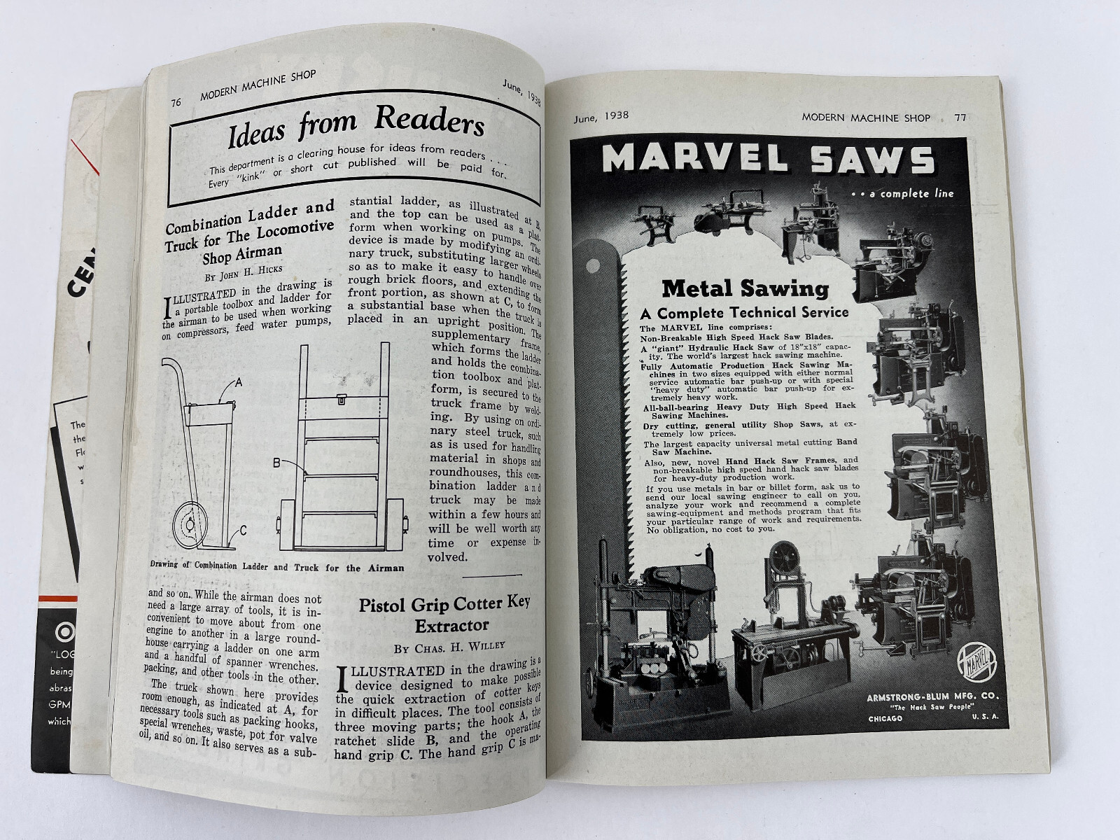 1935 Modern Machine Shop Magazine Machinist Tools Advertising Machine Tool Show